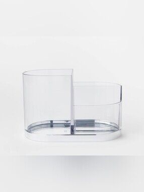 Home Essentials Clear Acrylic Vanity Organizer - 3 Sections BNIB